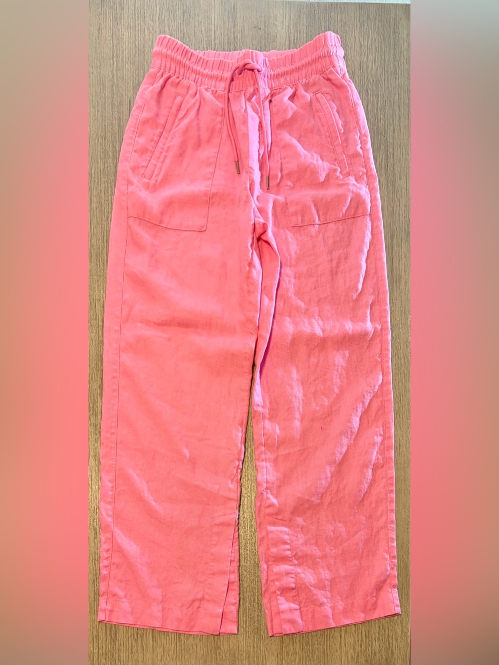 Athleta Coral Pink Wide Leg Pants